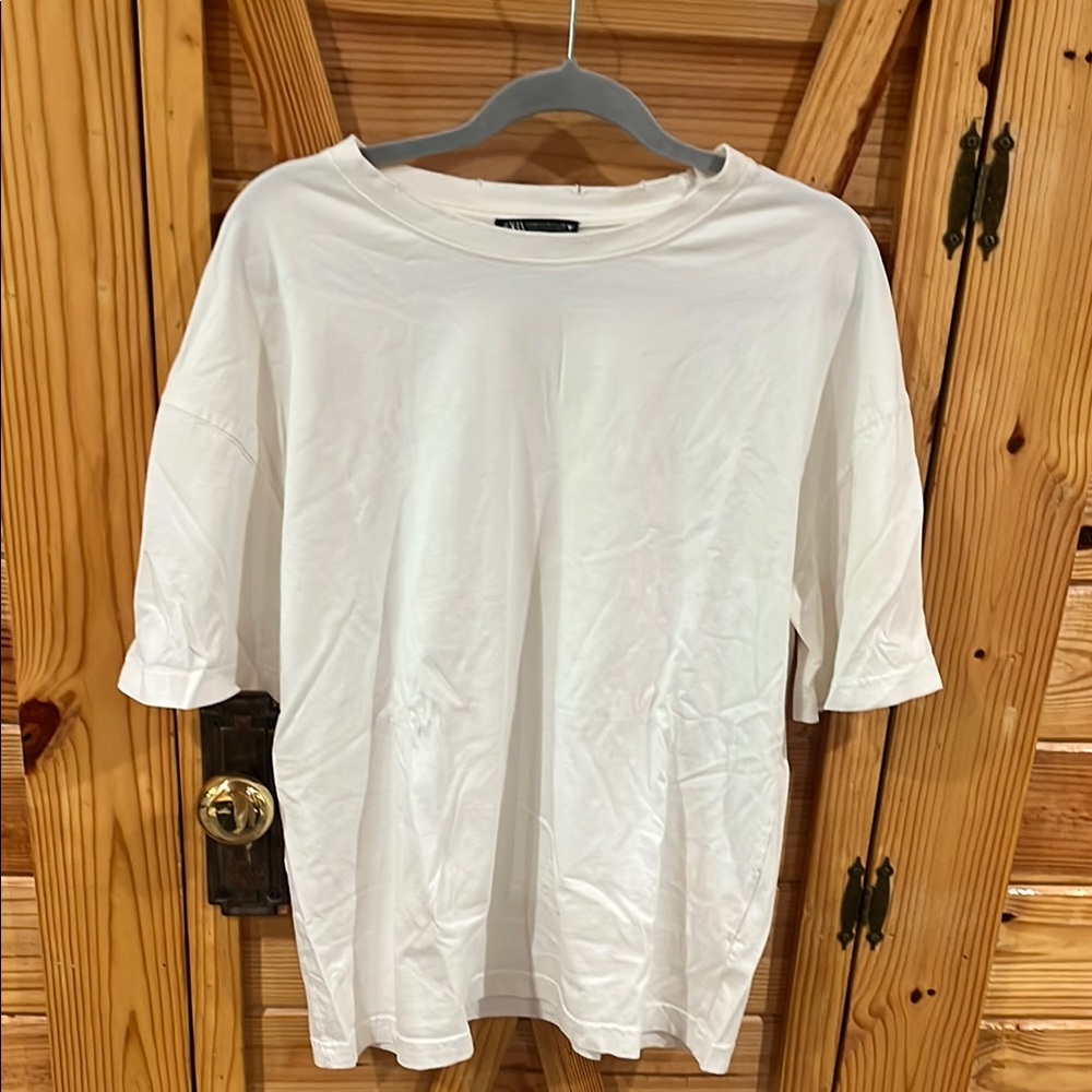 Zara Cream Basic Tee